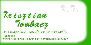 krisztian tombacz business card